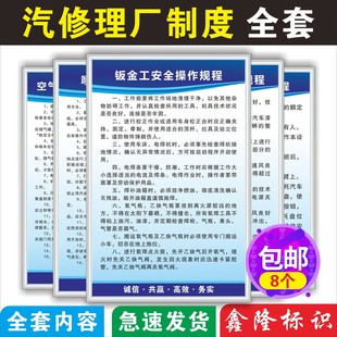 修车厂汽修厂钣金维修管理制度钣金工喷漆工空压机安全操作规程