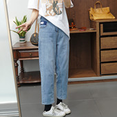 后松紧裤 100 大码 女春秋新款 200斤 遮肉显瘦黑色裤