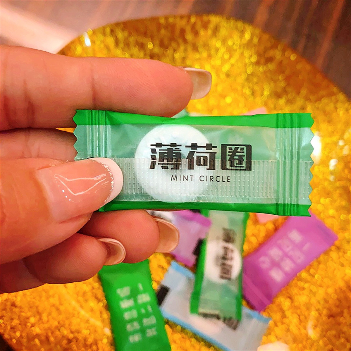 速发新日期无糖薄荷糖清新口气情话口香糖商用水果喜糖零糖果散装