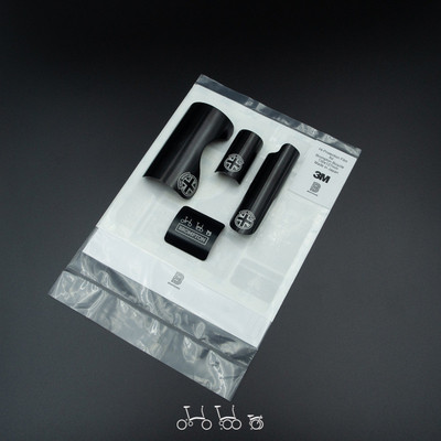 小布折叠自行车配件后叉保护贴新车必贴漆面五通防刮犀牛皮铝合金