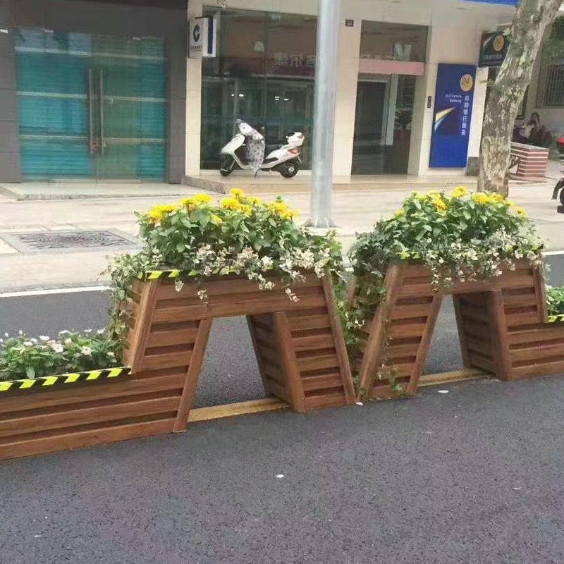 花坛垃圾桶花架组合六角高跟鞋户外绿化园林景观铝合金花箱