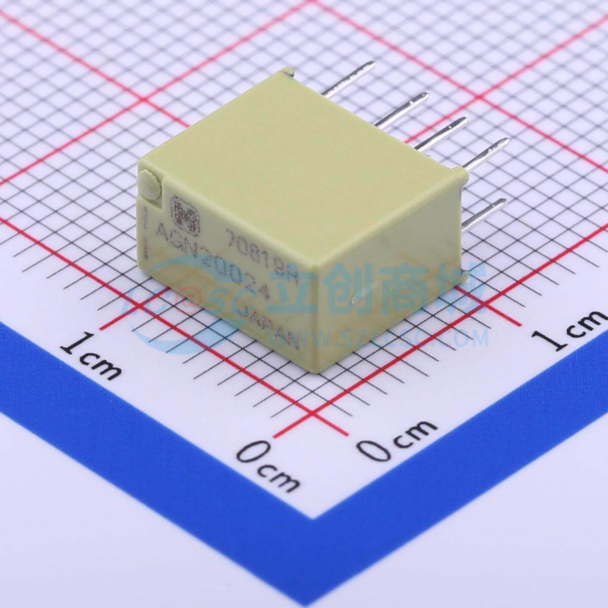 信号继电器 AGN20024 插件,5.7x10.6mm 24V 原装 电子元器件配单