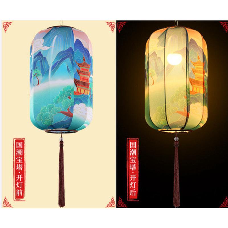 国潮灯笼装饰吊灯饭店网红灯笼户外布置新年景区不夜城中国风笼墙