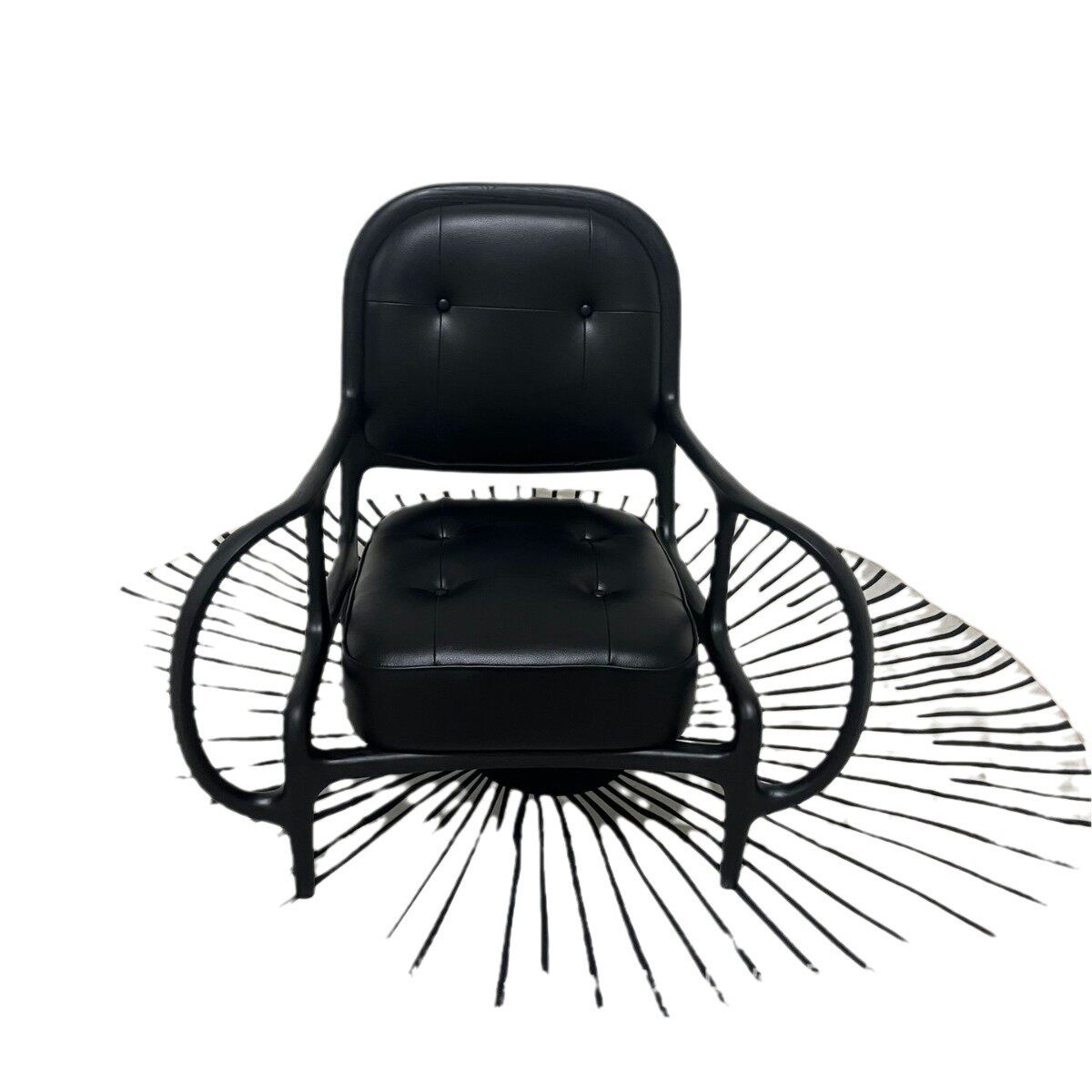 北美黑胡桃木实木沙发椅北欧单人沙发躺椅卧室现代简约阳台休闲椅