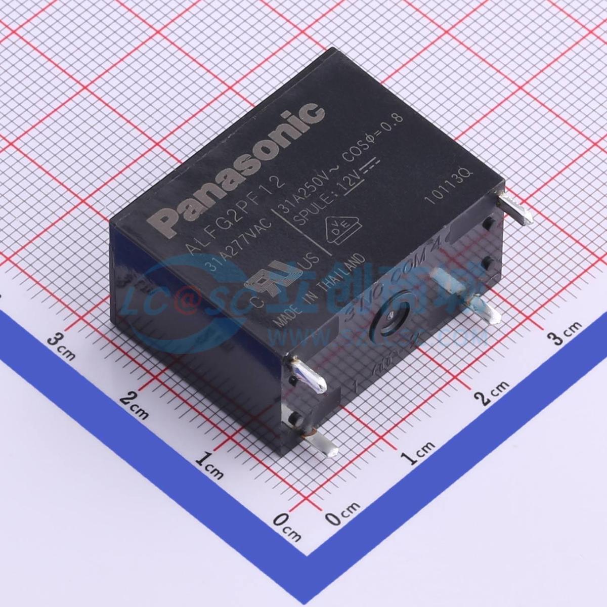 功率继电器 ALFG2PF12 插件,15.7x30.1mm 12V 电子元器件配单