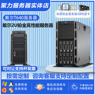 戴尔Dell双路至强铂金T640多核心多线程数据库储存塔式 服务器T440