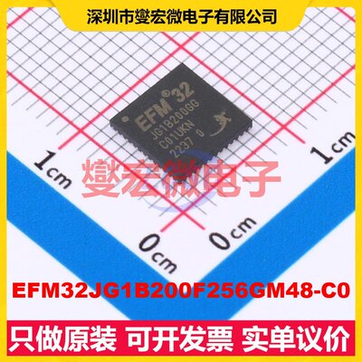 EFM32JG1B200F256GM48-C0 QFN-48-EP(7x7) MCU/MPU/SOC微处理器