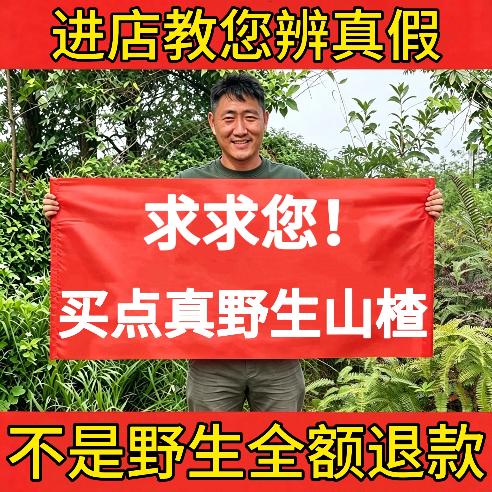 深山野生山楂干500g中药材正宗自晒无核空心纯天然山楂干煮茶泡茶