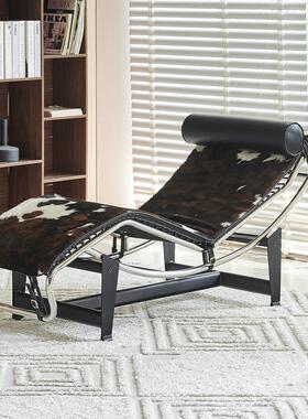 柯布西耶lc4躺椅中古极简办公室午休午睡轻奢包豪斯设计师休闲椅