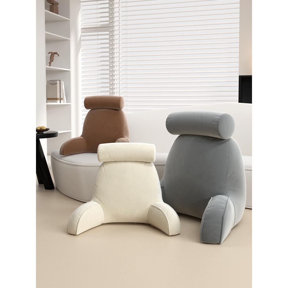 腰枕靠垫沙发宿舍软包大靠背床上办公室纯色腰枕护腰靠枕孩子抱枕