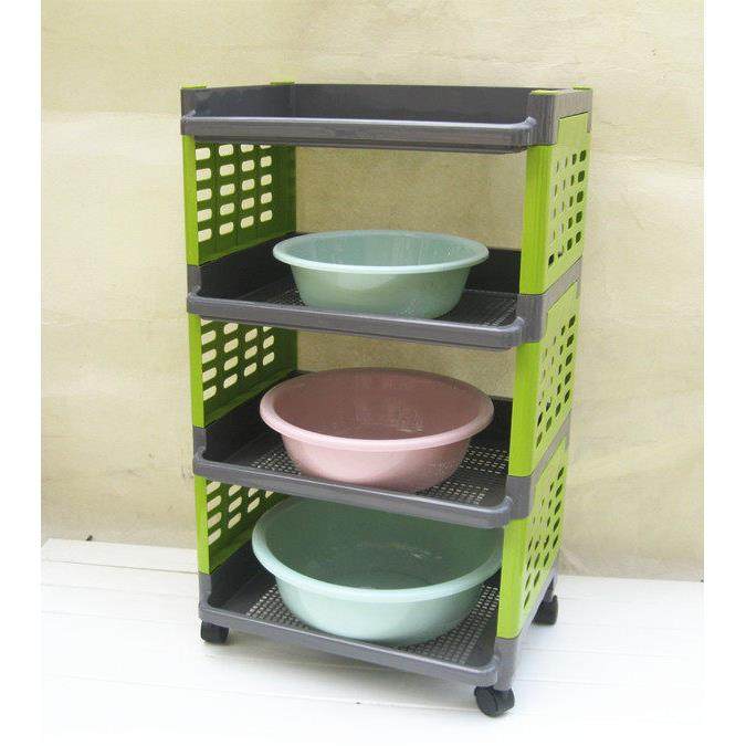 客厅厨房浴室多功能置物架塑料落地置地式办公室储物收纳整理架子