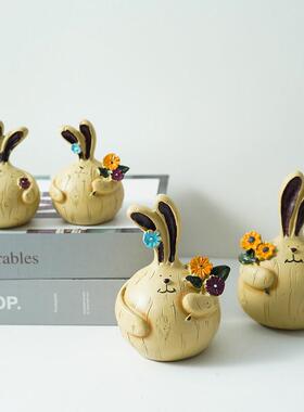 北欧风现代客厅酒柜装饰摆件玄关家居个性小饰品可爱动物摆设创意