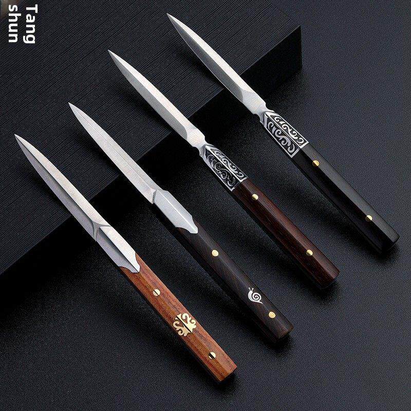 普洱茶刀实木手把不锈钢撬茶工具茶针茶刀茶锥配件茶饼专用开茶器