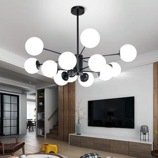 北欧客厅吊灯家用大气个性 魔豆灯现代简约创意分子灯卧室饭厅灯具