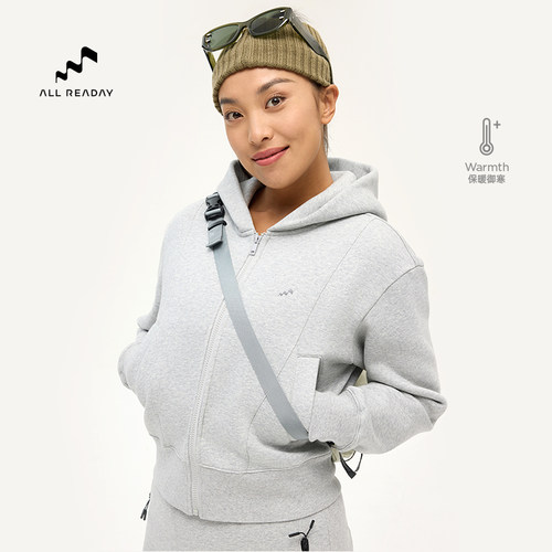 加绒加厚卫衣新奇天女士短款