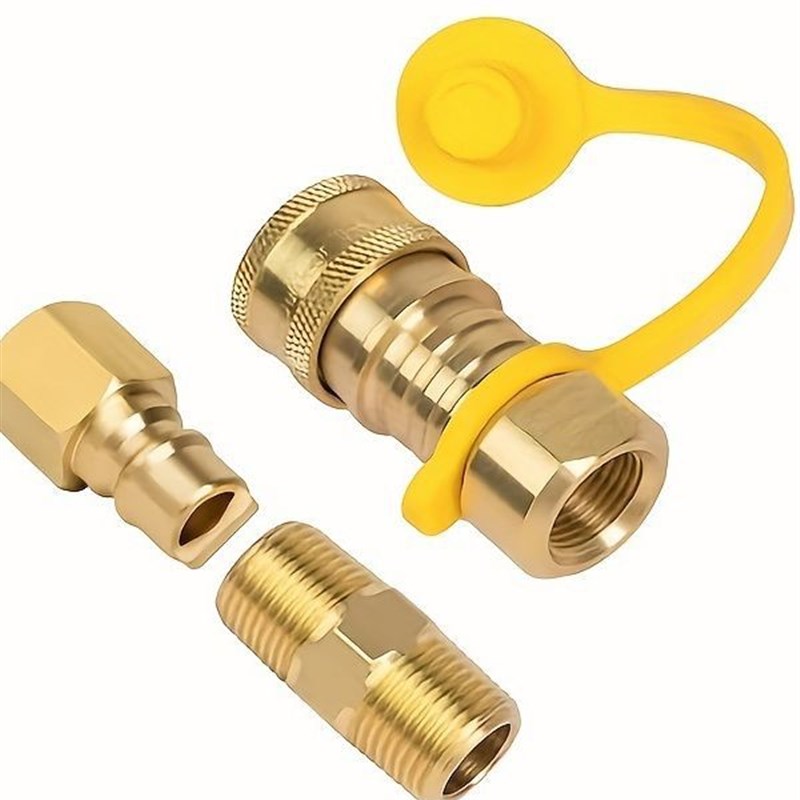 E气罐烤炉快速接头充气接头美标螺纹3/8丙烷软管快接