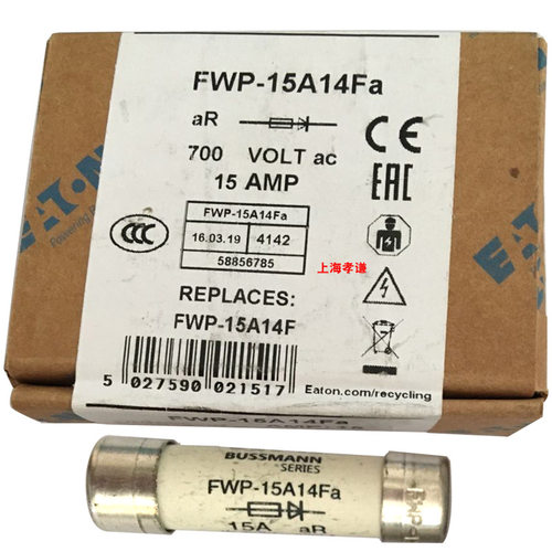 eaton伊顿bussmann快速熔断器fwp-214f-fa 14*51mm保险丝700vac