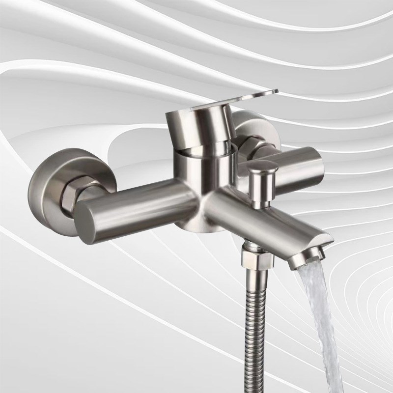 304不锈钢淋浴龙头 冷热混水阀浴室明暗装两联 浴缸淋浴花洒套装