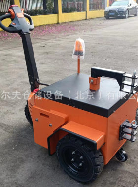 步行式电动牵引车机场用小型拖头行李运输电动拖车同轨迹挂车
