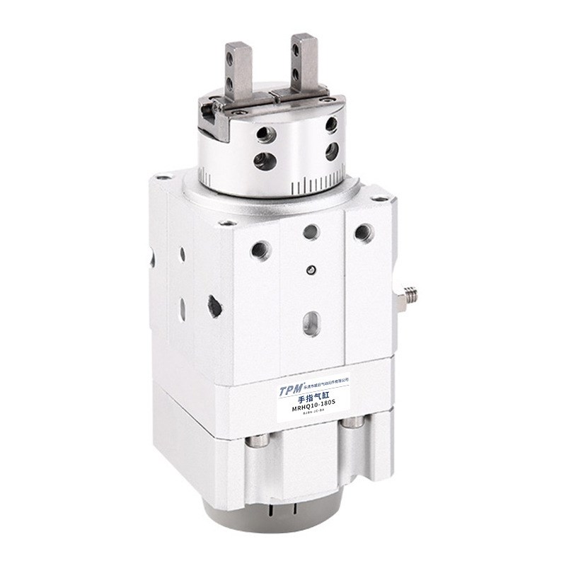 TPM朝日气动旋转带夹爪摆动手指气缸MRHQ10D/16D/20D/25D-90/180S