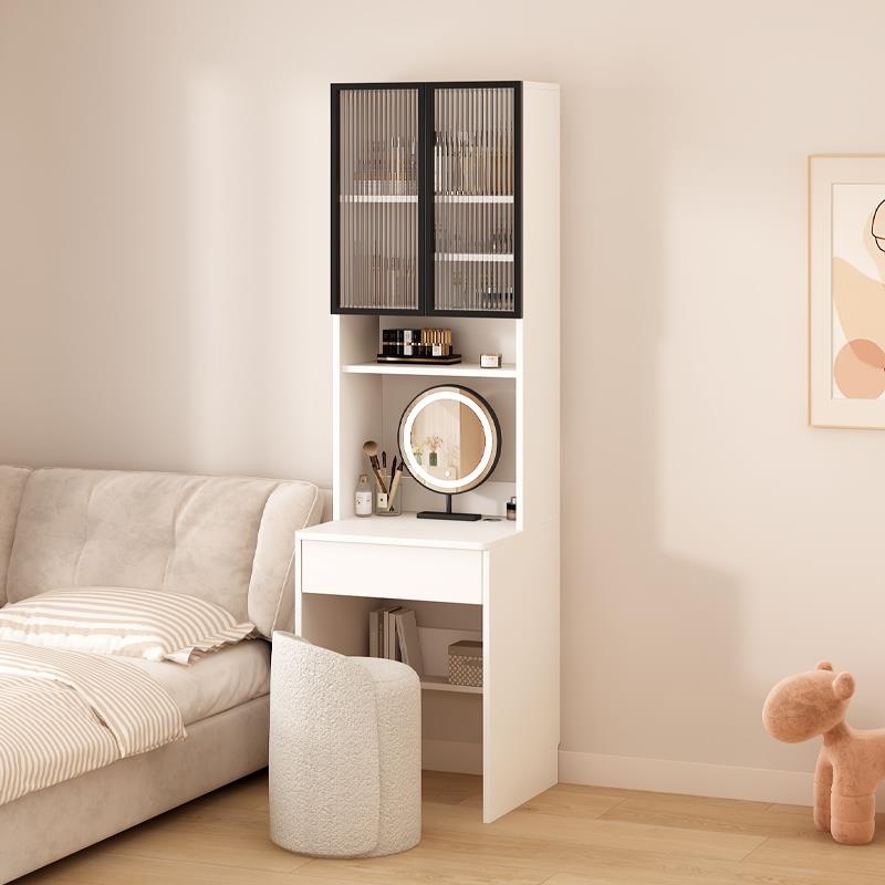 二合一书桌梳妆台一体小型50cm实木迷你化妆桌卧室化妆台带书柜