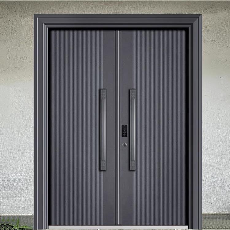 铸铝门别墅大门双开门对开农村自建房卡门入户门进户门现代防盗门