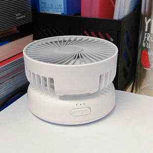 EDON爱登桌面电风扇办公室小型mini无线便携充电摇头甜甜圈电风扇