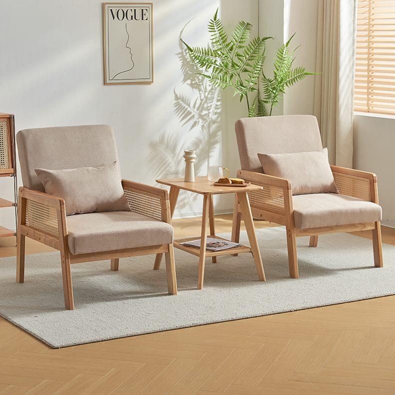 阳台椅实木单人沙发客厅懒人休闲椅洽谈茶桌椅民宿休息看书三件套