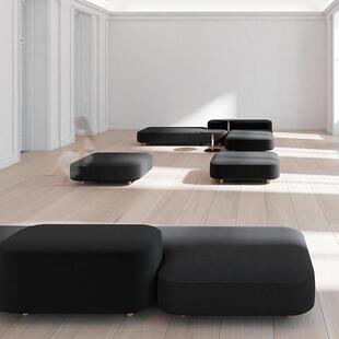 公司前台异形创意办公洽谈等候座谈区域商场学校接待区休闲区沙发