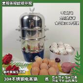 110V220V电蒸锅蒸蛋器机定时干烧断电304不锈钢双层早餐机美英规
