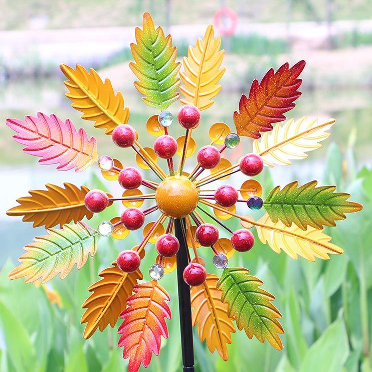 轻奢铁艺布置造景户外民宿风车花园装饰落地景区插件别墅庭院摆件