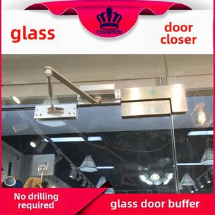 玻璃闭门器无冲孔办公室无框门自动闭门器液压缓冲阻尼器
