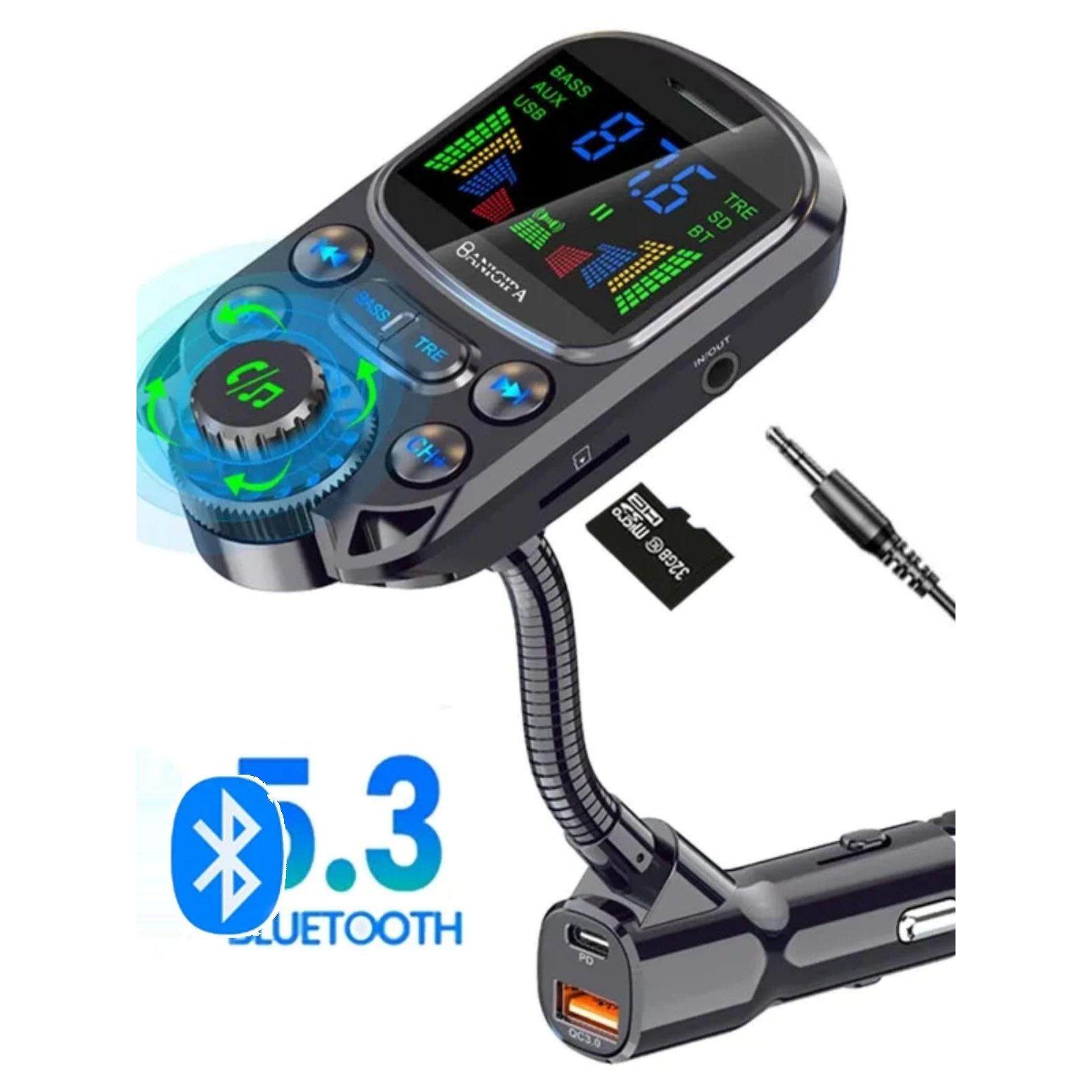 车载mp3播放器 多功能蓝牙接收器彩屏重低音点烟器车载充电器快充