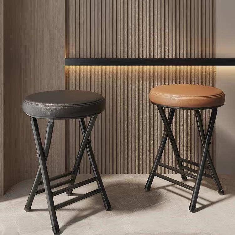 可折叠凳便携椅子高脚省空间圆凳子马扎折凳可叠放简易餐桌小板凳