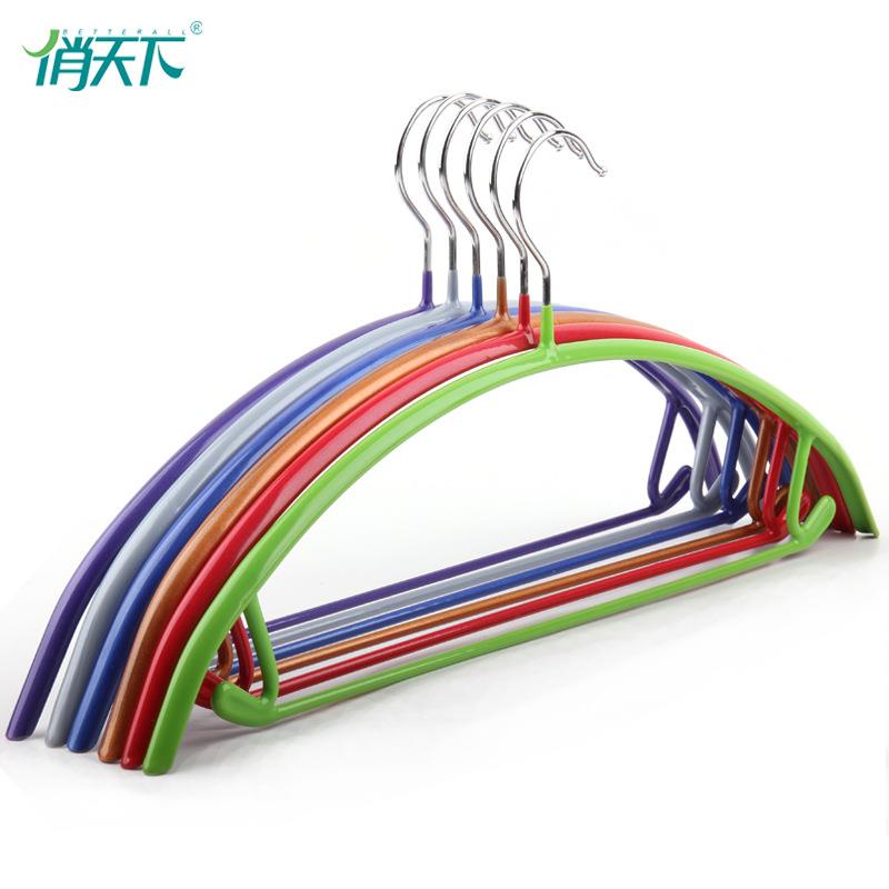 俏天下衣架家用挂衣不起包晾晒衣服架子衣撑子防滑肩无痕加粗衣挂