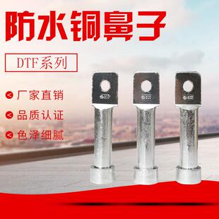 防水型镀锡铜鼻DTF-400平方 双孔电缆铜鼻子铜接头国标 紫铜线耳