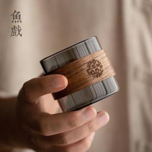 玻璃茶杯耐热防烫主人杯品茗杯家用个人单杯功夫茶具茶道杯子 日式