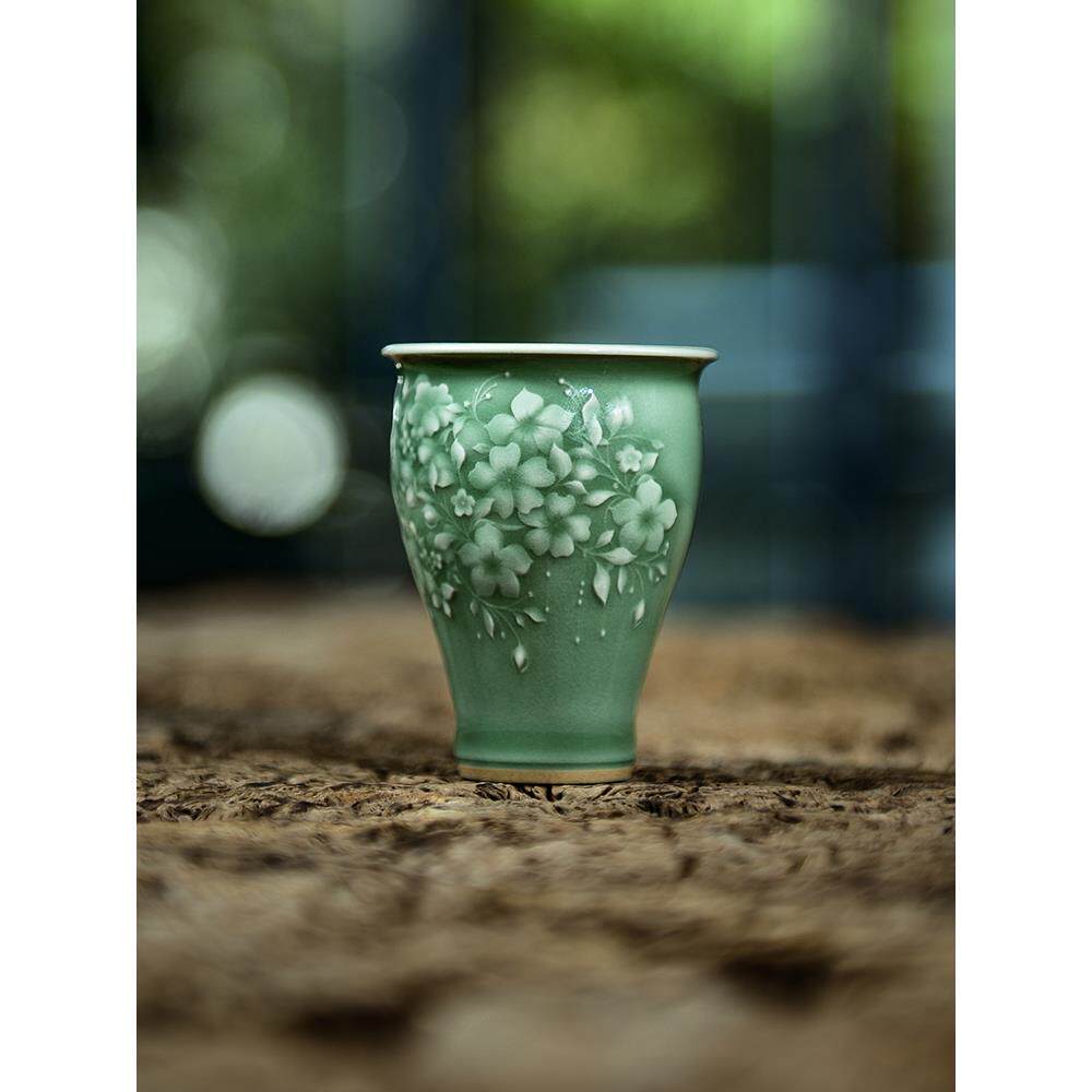 瓷茶记李斌全手工非遗主人杯中式闻香杯岩茶杯自用茶杯送礼品茗杯