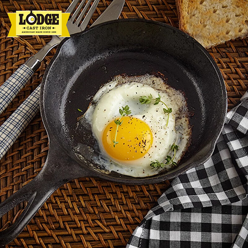 美国洛极 铸铁锅牛排煎锅纯铁锅家用加厚不粘锅平底锅无涂层