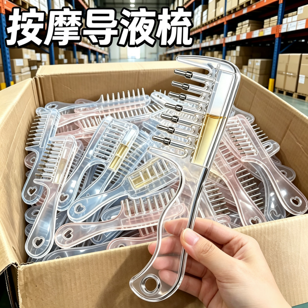 水晶滚珠梳头皮护理滋养不伤发