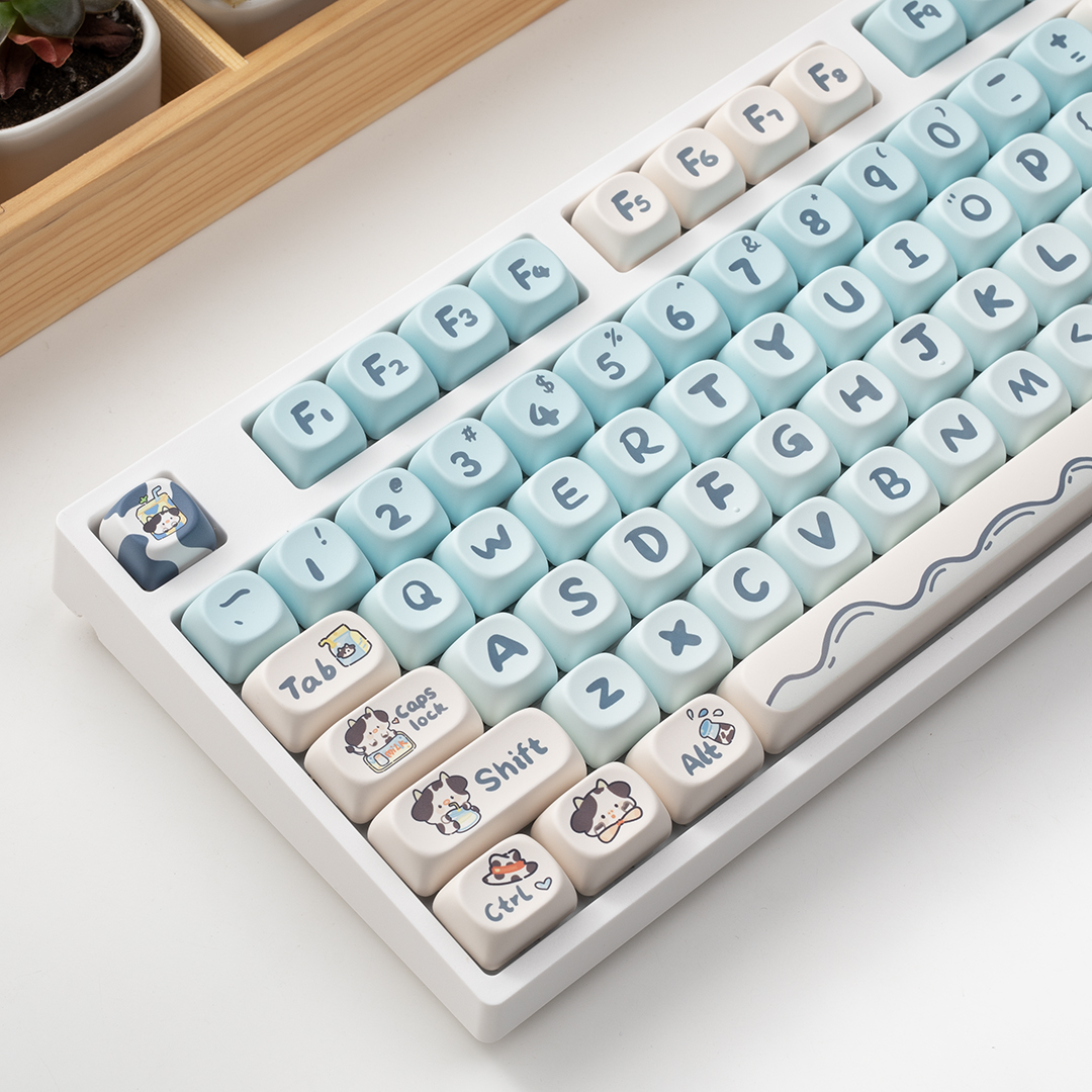 moa键帽奶牛主题pbt材质