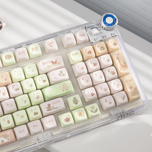 森林小屋键帽MOA高度可爱MAC卡通迈从热升华宁芝HI75 98 99 F87 - 封面