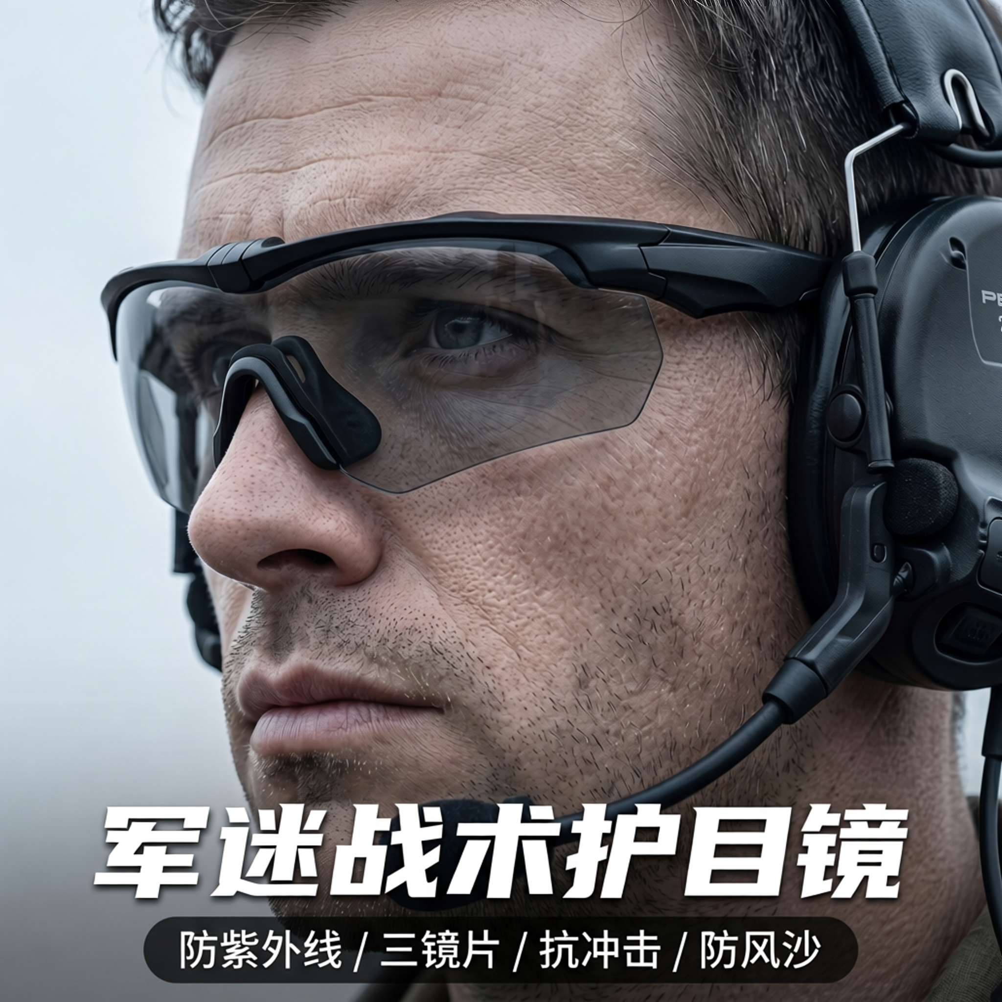 MYgaga战术护目镜防风加厚3片