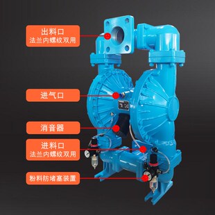 气动粉末泵粉体输送粉料粉末粉尘隔膜泵水泥粉末输送泵粉尘自吸泵