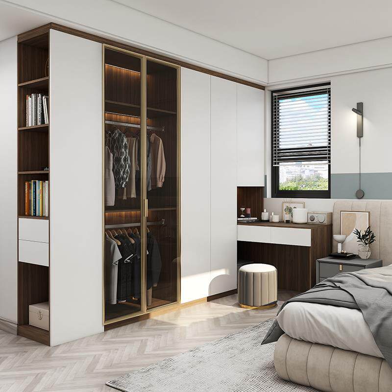 皮阿诺全屋定制现代简约平开门衣橱衣柜衣帽间整体卧室家具定做