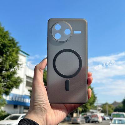 红米k80pro手机壳防滑暗纹磁吸纹理软壳红米k80适用Magsafe车载磁吸支架无线充电保护壳