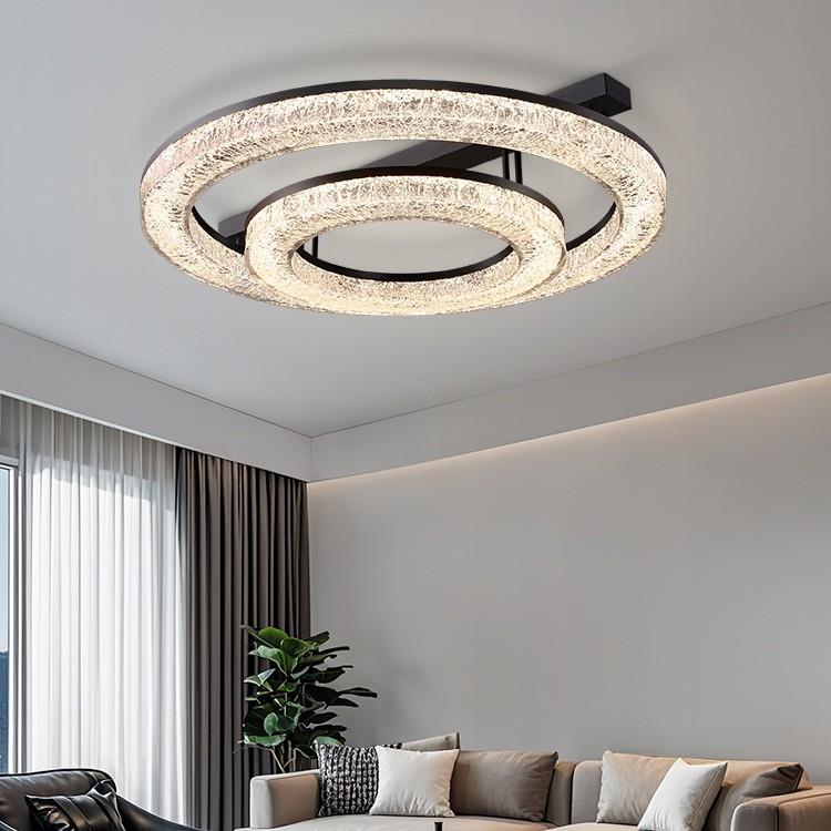 意式极简客厅灯餐厅环型吸顶灯2025新款现代全铜主卧树脂吸顶灯