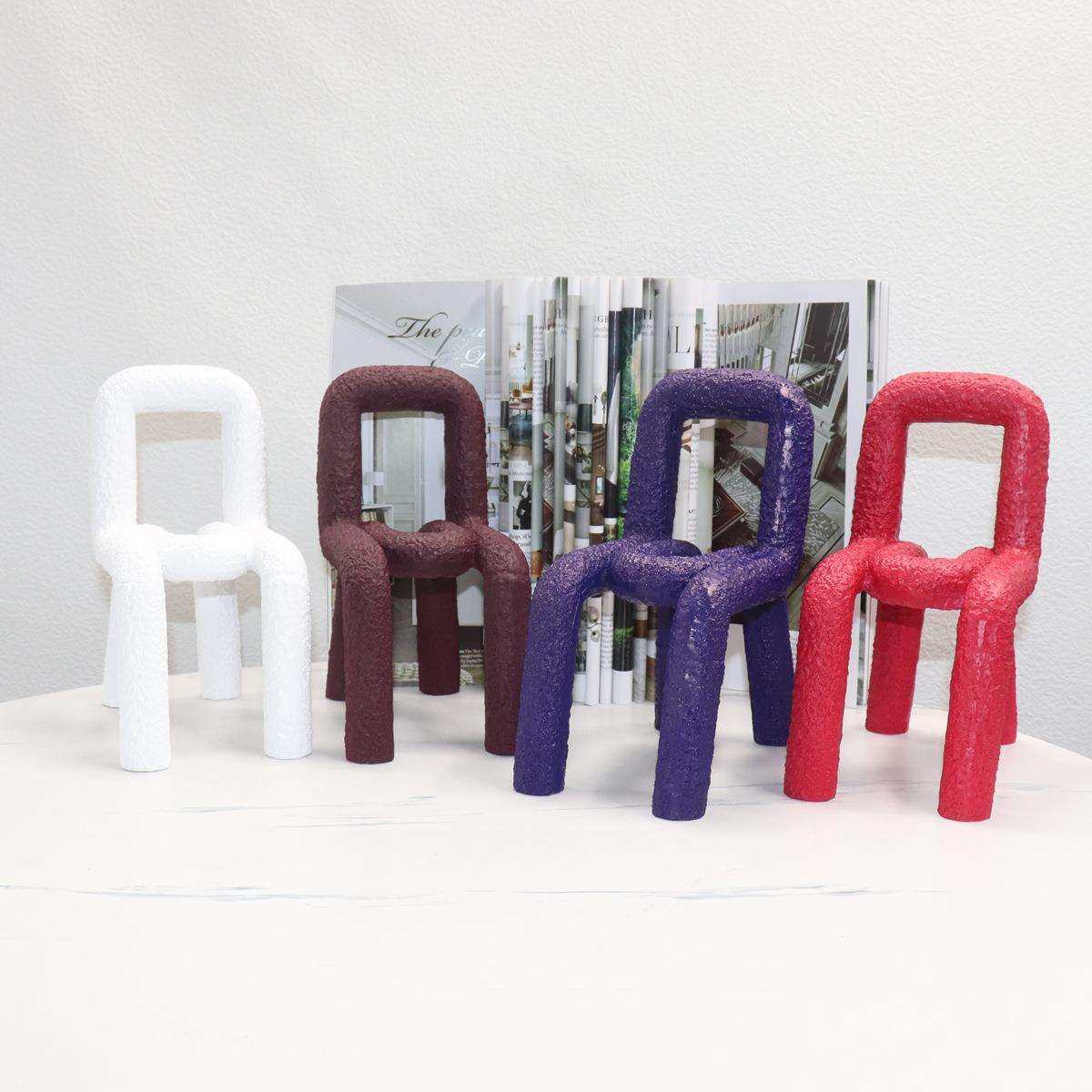 现代简约创意树脂椅子书房样板间售楼部书架桌面装饰品摆件,橡塑材料及制品,亚克力管/有机玻璃管,淘宝优惠券,粉丝福利购,淘宝优惠卷