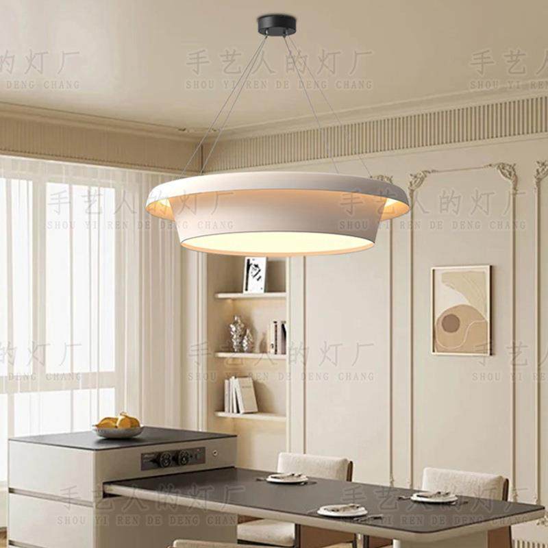 日式中古餐厅个性餐桌吧台灯法式现代奶油风圆环客厅卧室书房吊灯,金属材料及制品,金属加工件/五金加工件,淘宝优惠券,粉丝福利购,淘宝优惠卷