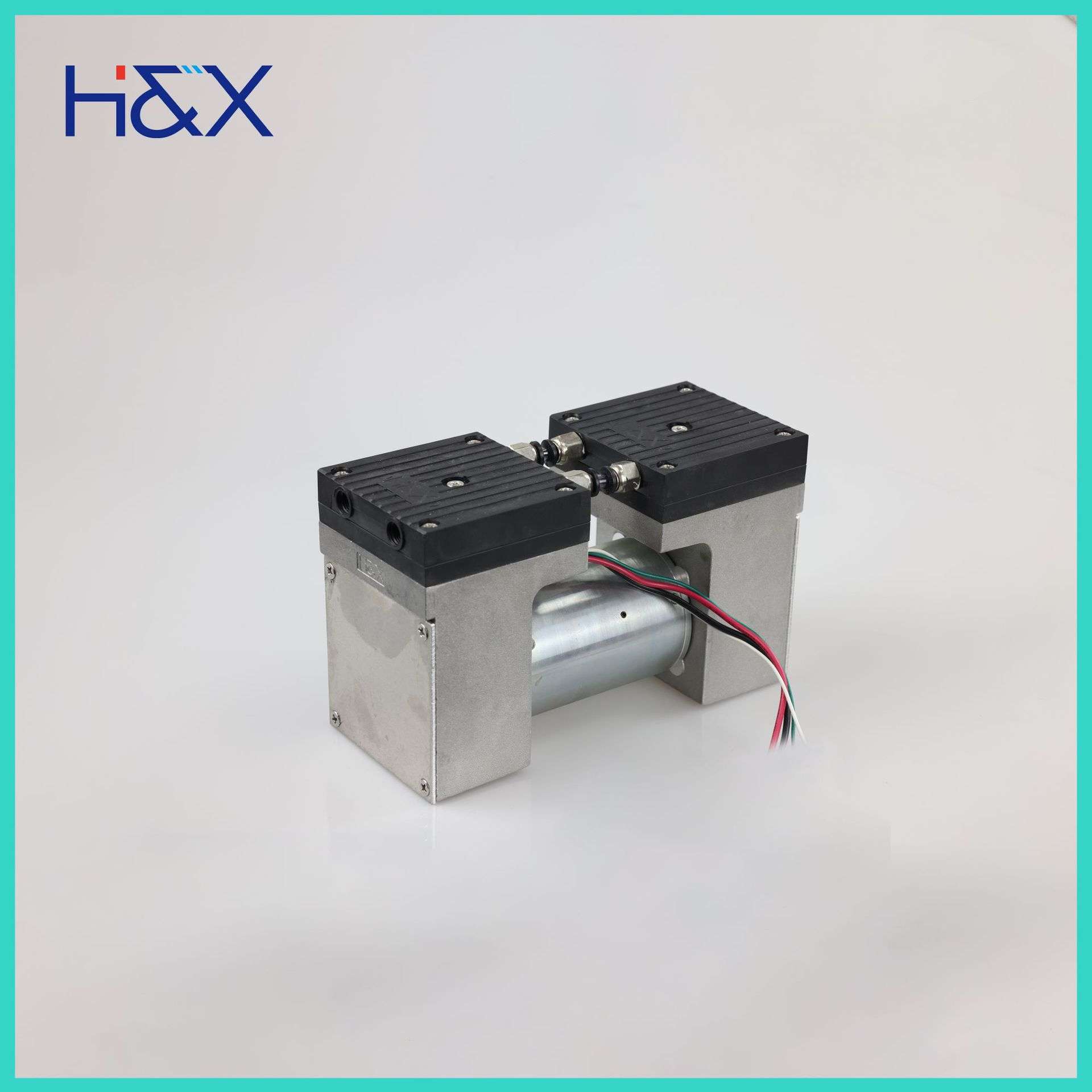 60L/min 双头带压启动微型隔膜泵无刷可调速微型真空泵微型气泵